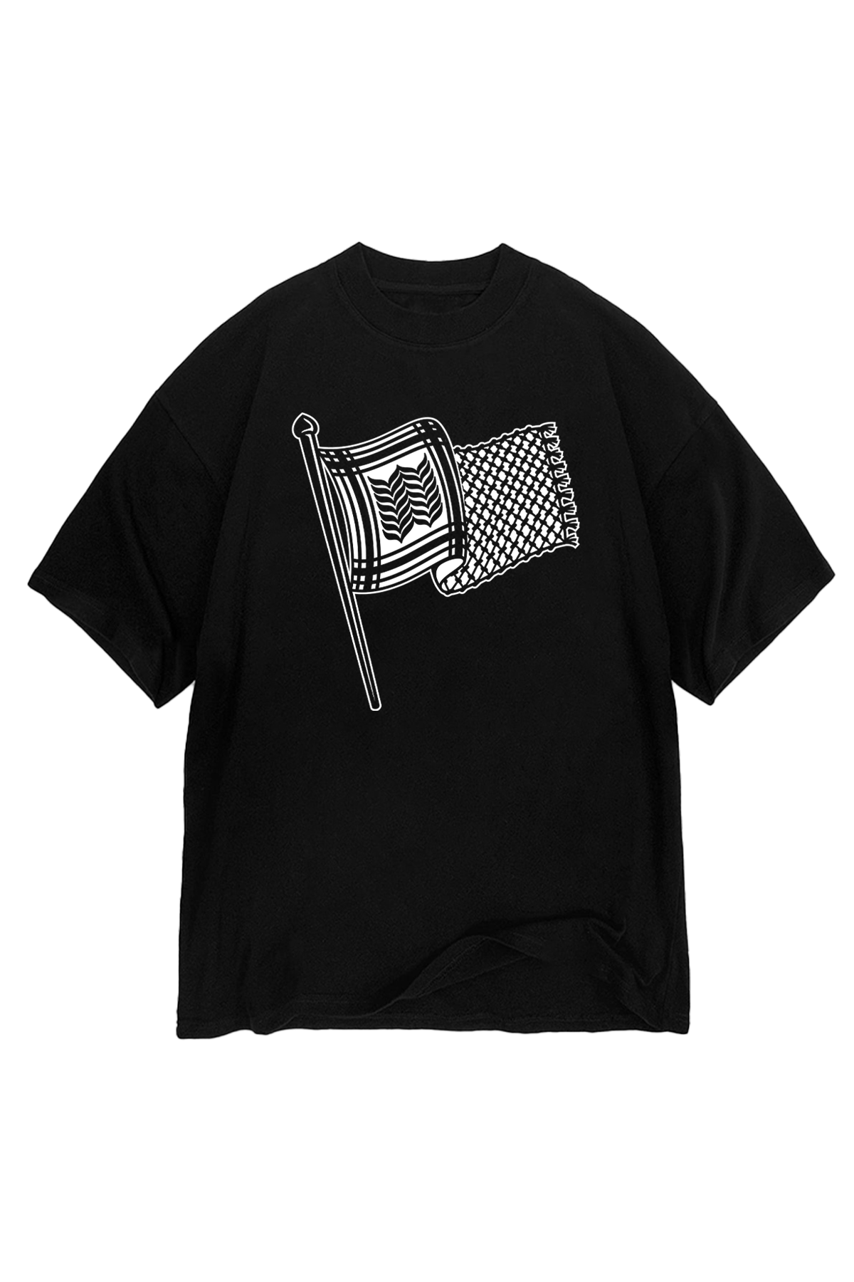 The Keffiyeh Flag x Lunar Qalandar T-shirt - Black