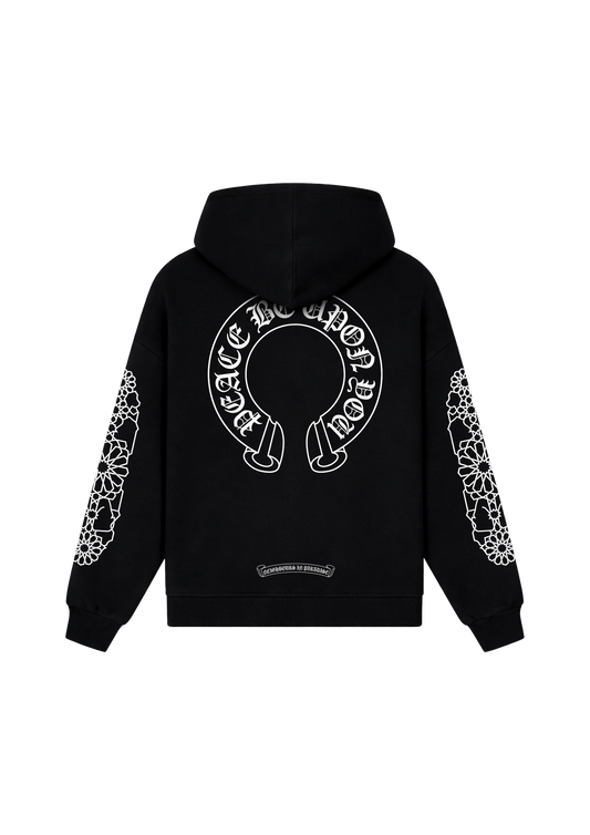 Peaceful Hearts Hoodie  - Black