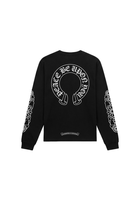Peaceful Hearts Long Sleeve  - Black