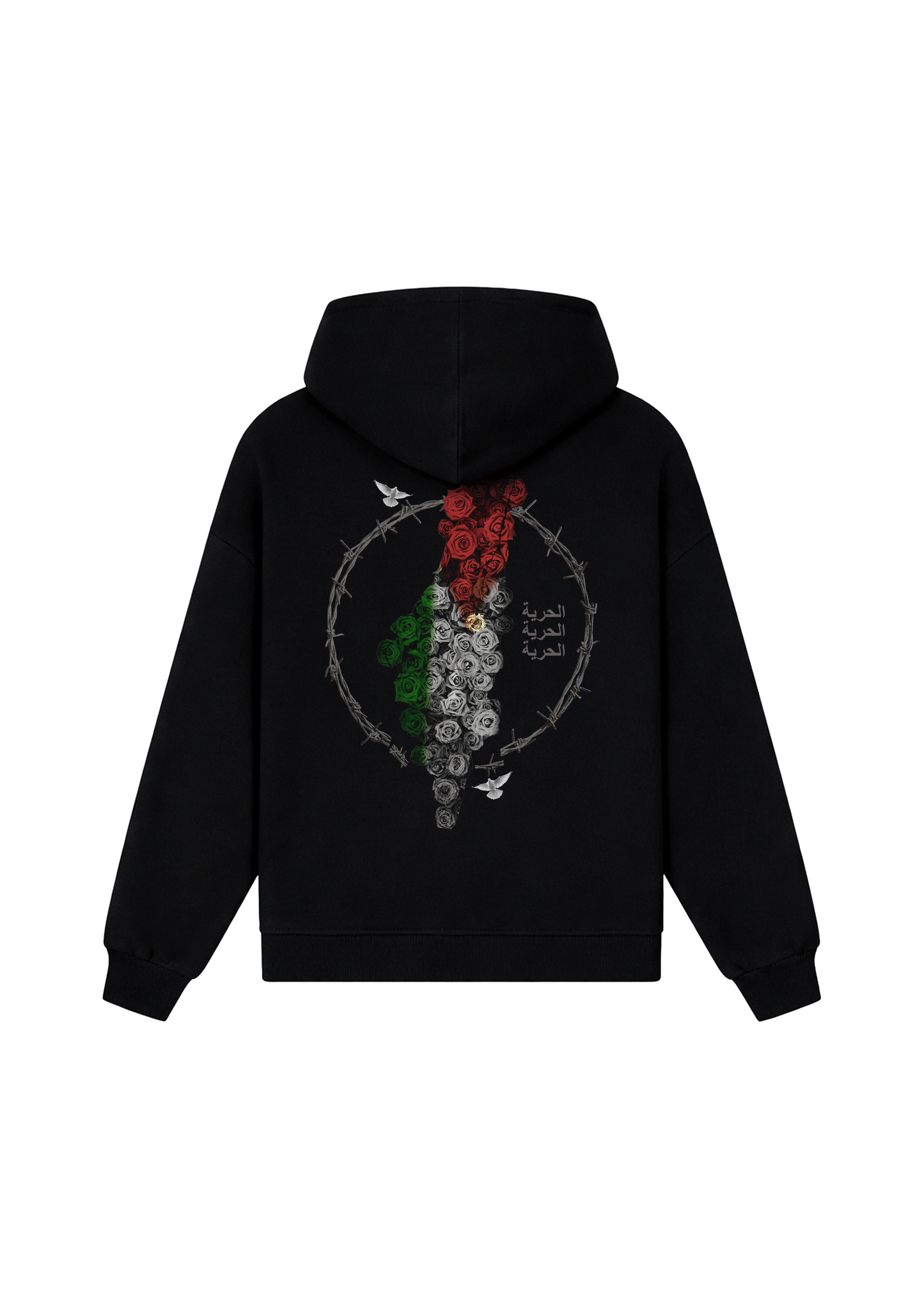 Freedom Of The Land Hoodie  - Black
