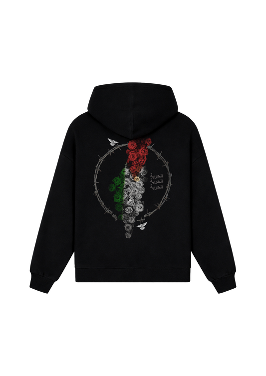 Freedom Of The Land Hoodie  - Black