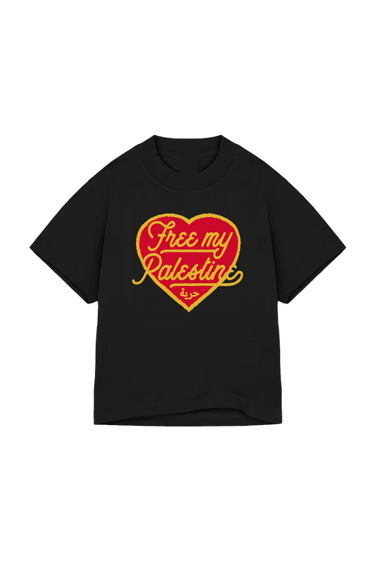 Kids Will You Free My Palestine? T-Shirt - Black