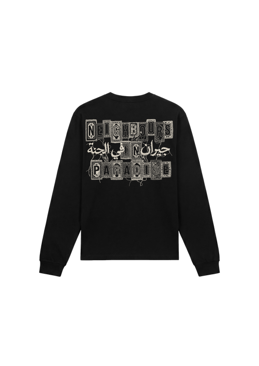 Persian Rug Long Sleeve  - Black