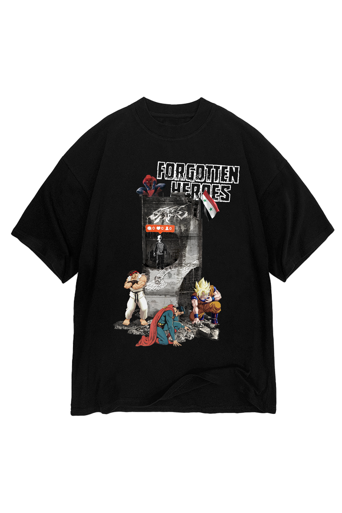 Forgotten Heroes T-shirt - Black