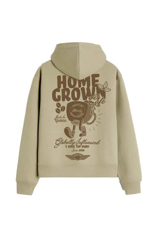 Home Grown Café Hoodie -  Latte Cream/Sand