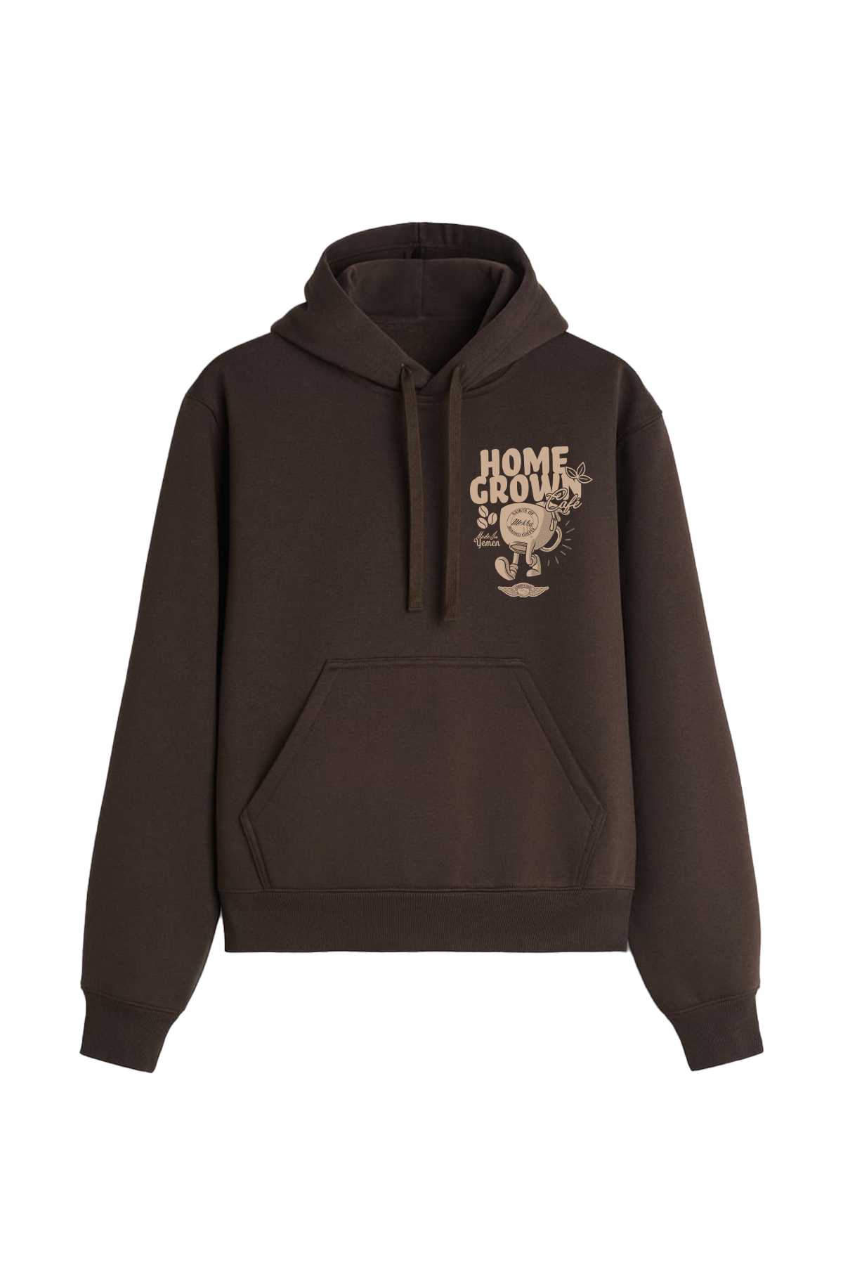 Home Grown Café Hoodie - Coffee Brown