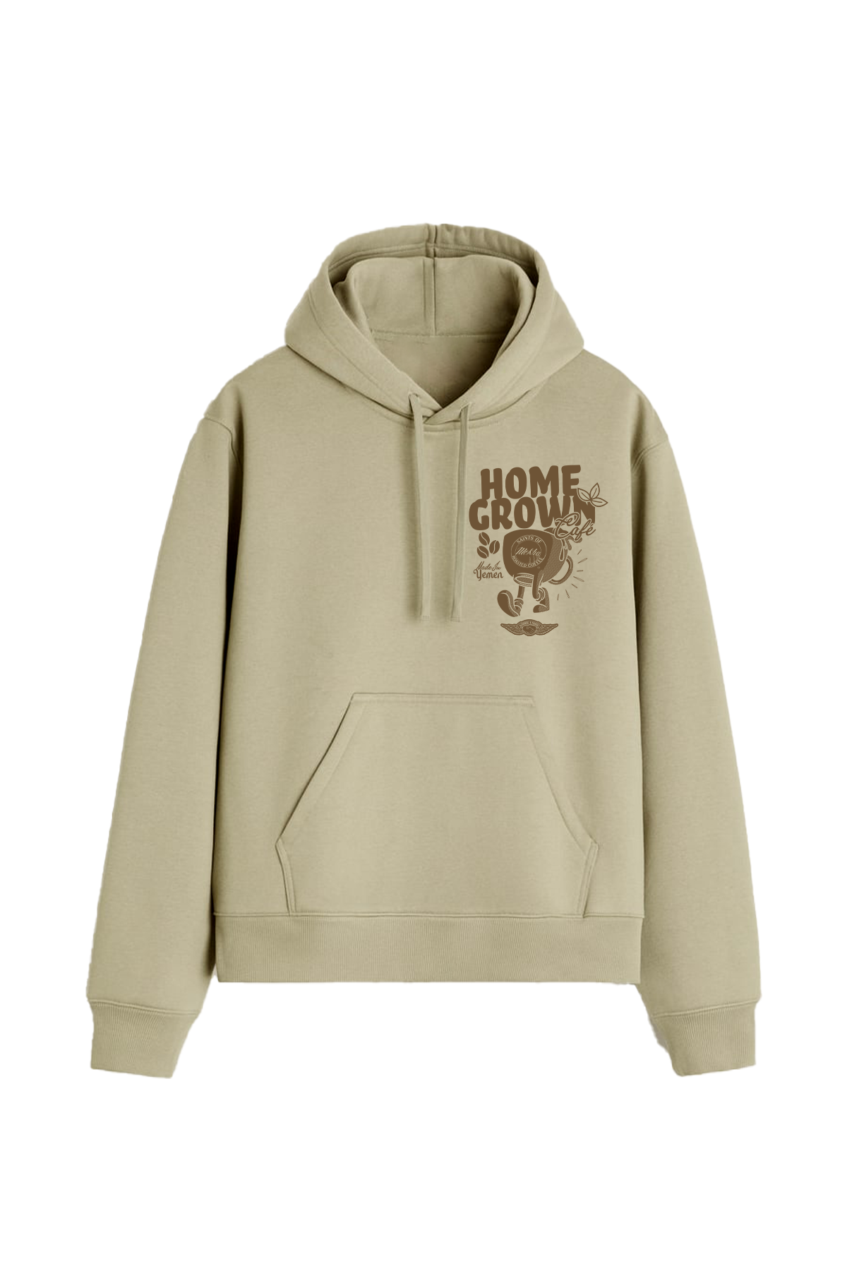 Home Grown Café Hoodie -  Latte Cream/Sand