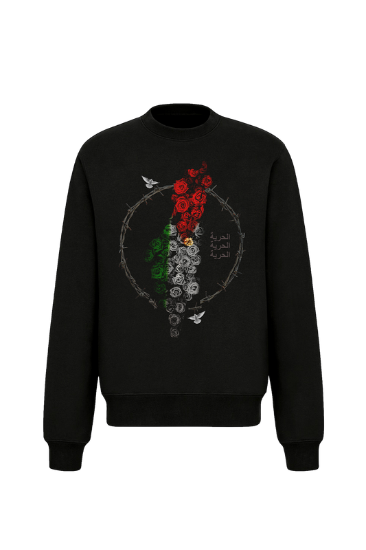 Palestine Will Never Die Sweatshirt - BLACK