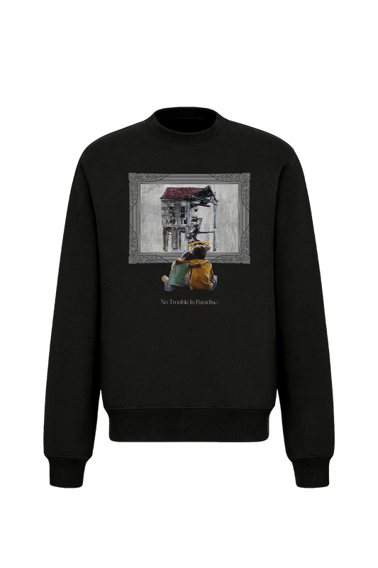 No Trouble In Paradise Sweatshirt - BLACK